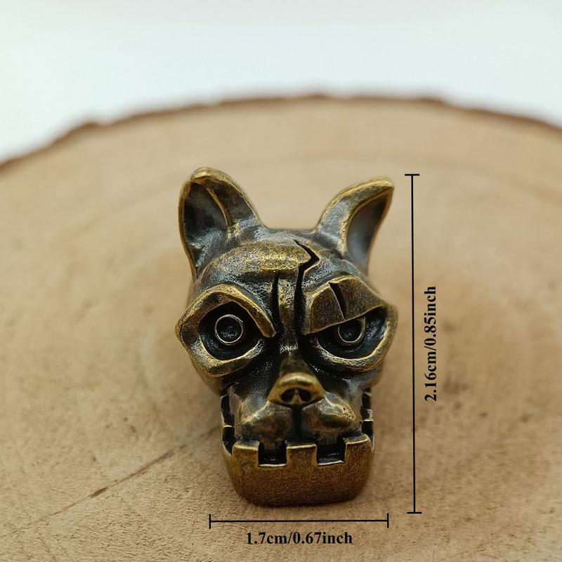 Bulldog Head Brass Knife Bead  - Edc Carry Kit review and price