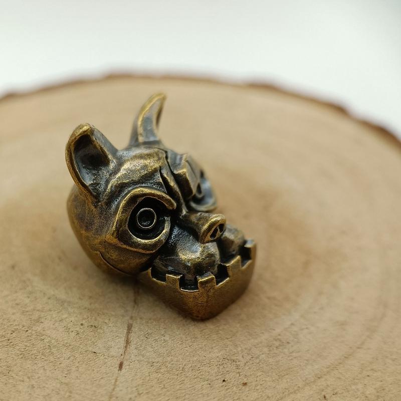 Bulldog Head Brass Knife Bead  - Edc Carry Kit review and price