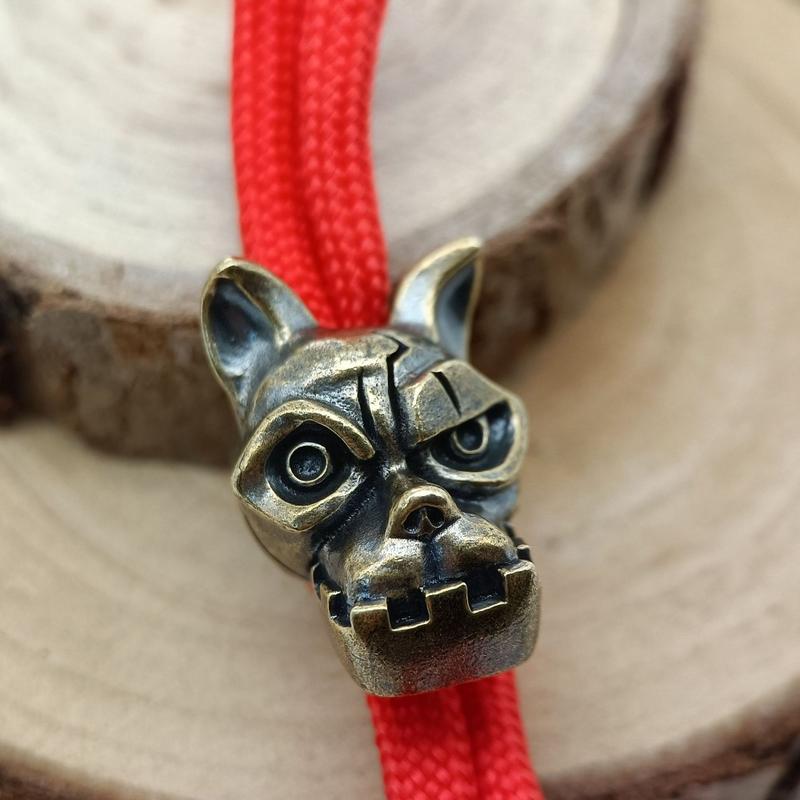 Bulldog Head Brass Knife Bead  - Edc Carry Kit review and price